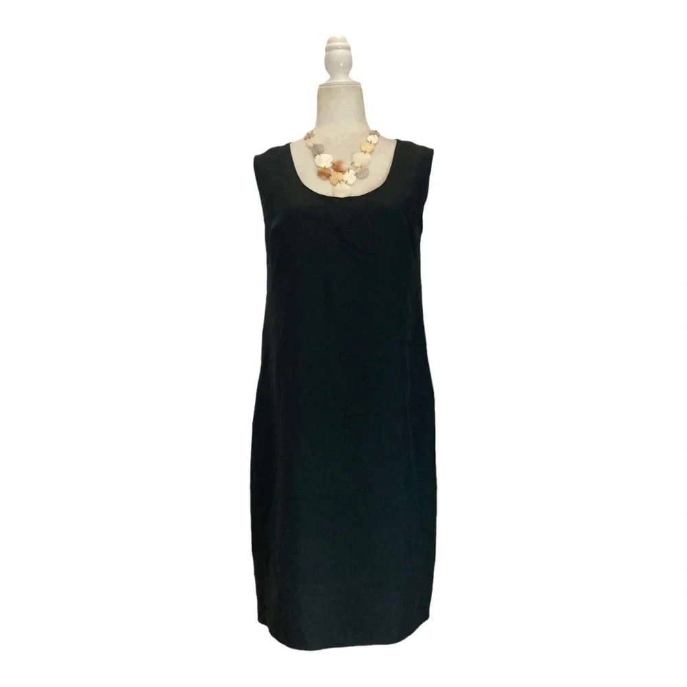 Genny Made in Italy Midi Sleeveless Dress Scoop neck Black - Picture 6 of 9